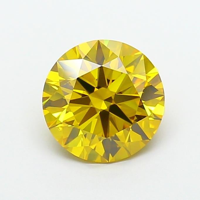 2.10 Ct. Fancy Vivid  Yellow Round Lab Grown Diamond