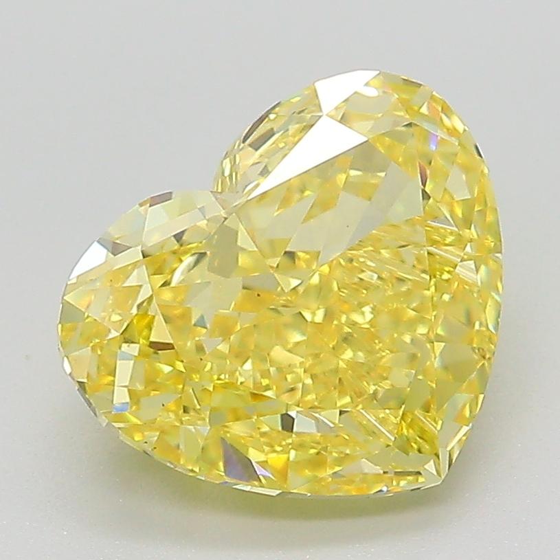 3.07 Ct. Fancy Intense  Yellow Heart Lab Grown Diamond