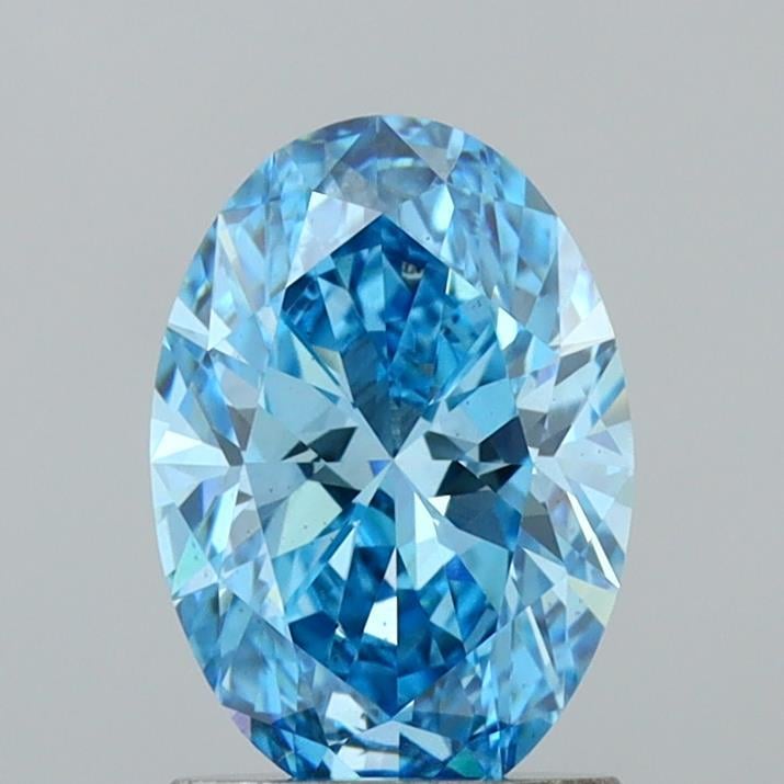 1.51 Ct. Fancy Vivid Blue Oval Lab Grown Diamond