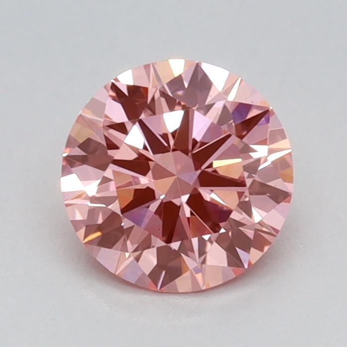 0.62 Ct. Fancy Vivid Pink Round Lab Grown Diamond