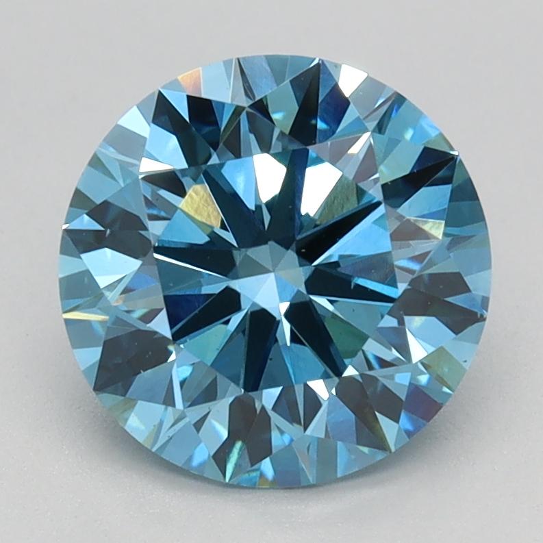 1.93 Ct. Fancy Vivid Blue Round Lab Grown Diamond