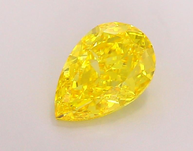 2.19 Ct. Fancy Vivid Yellow Pear Lab Grown Diamond
