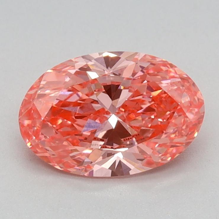 0.77 Ct. Fancy Vivid Pink Oval Lab Grown Diamond