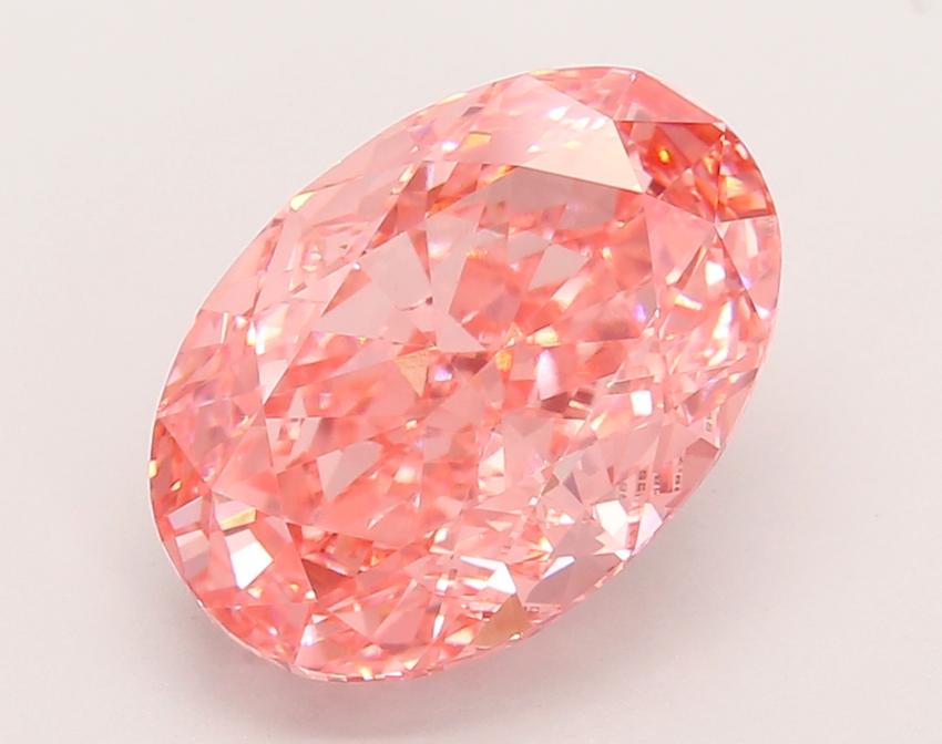 5.37 Ct. Fancy Vivid Pink Oval Lab Grown Diamond