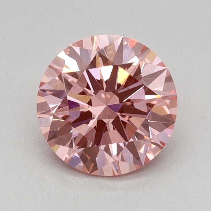 0.70 Ct. Fancy Vivid Pink Round Lab Grown Diamond