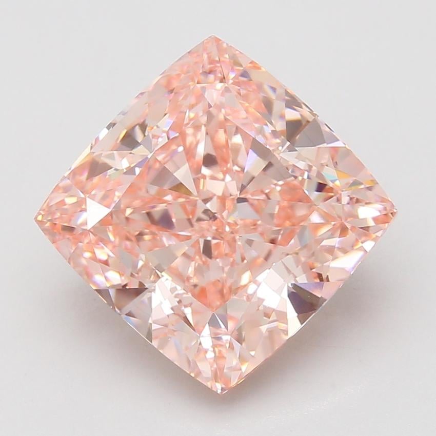 9.07 Ct. Fancy Vivid Pink Cushion Lab Grown Diamond