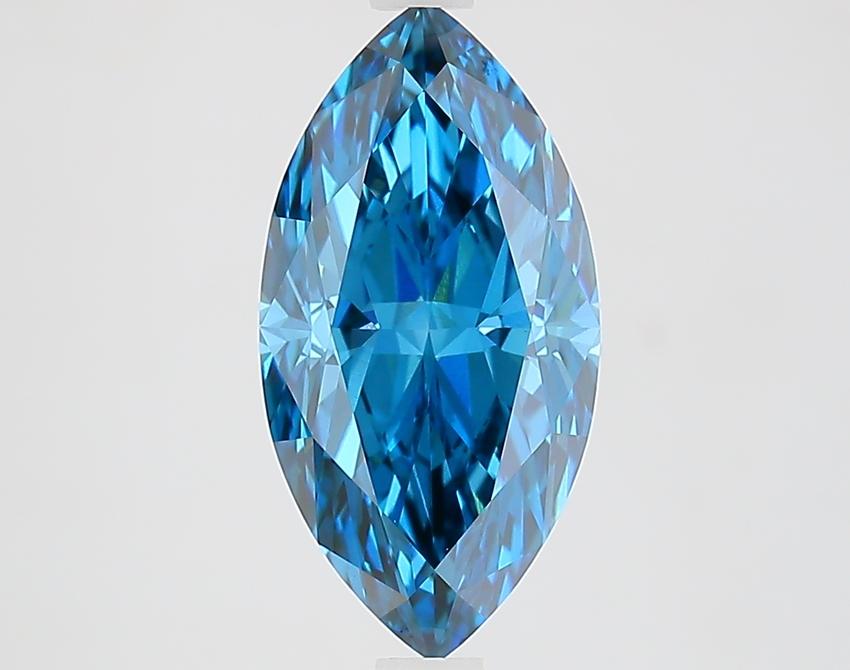 2.55 Ct. Fancy Vivid Blue Marquise Lab Grown Diamond