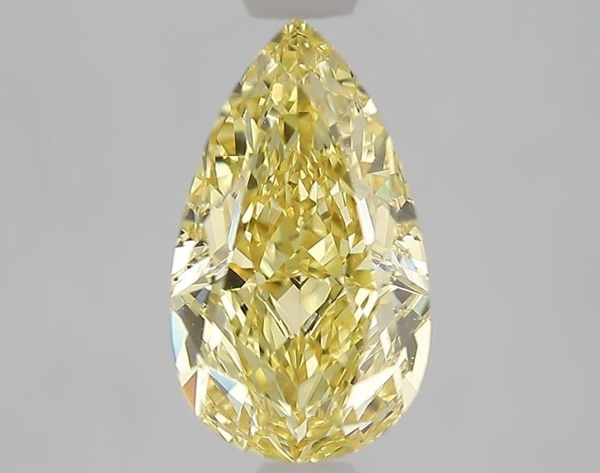 2.07 Ct. Fancy Vivid Yellow Yellow Pear Lab Grown Diamond