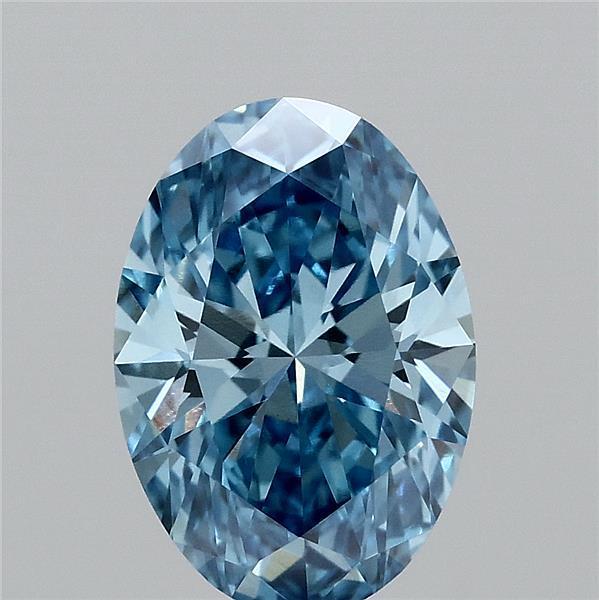 2.04 Ct. Fancy Vivid Blue Oval Lab Grown Diamond