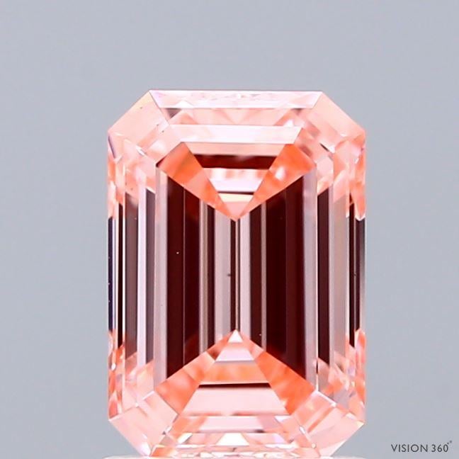 1.54 Ct. Fancy Vivid Pink Emerald Lab Grown Diamond