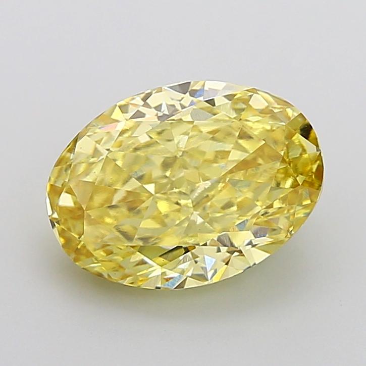 5.11 Ct. Fancy Intense None Yellow Oval Lab Grown Diamond