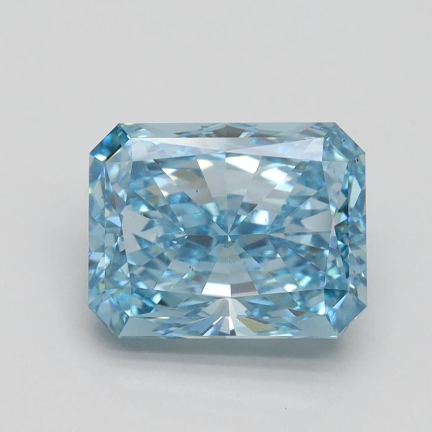 2.51 Ct. Fancy Vivid Blue Radiant Lab Grown Diamond