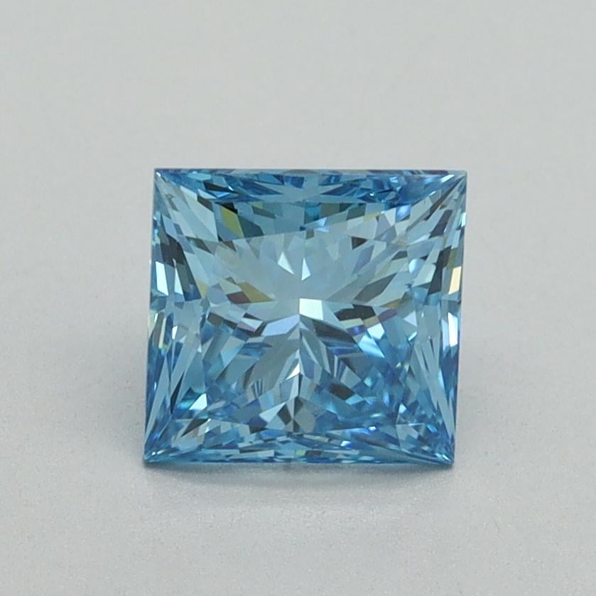 1.27 Ct. Fancy Vivid Blue Princess Lab Grown Diamond