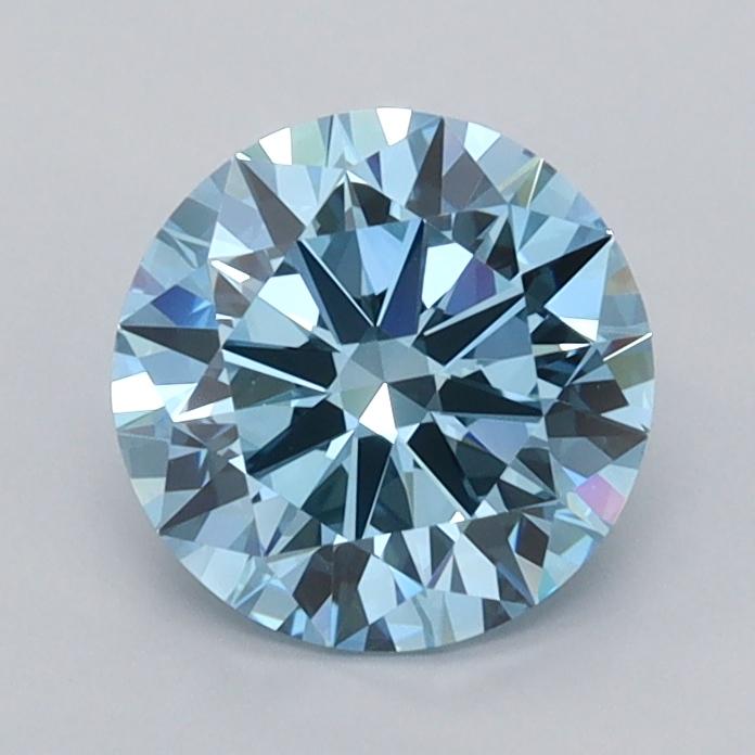 1.23 Ct. Fancy Vivid  Blue Round Lab Grown Diamond