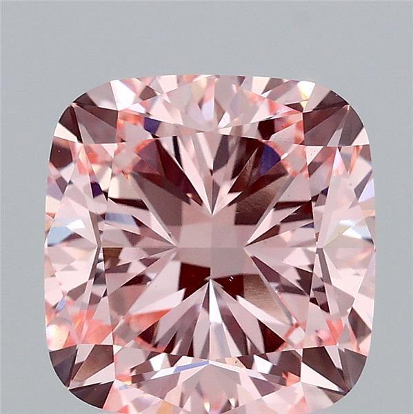 3.01 Ct. Fancy Intense  Pink Cushion Lab Grown Diamond