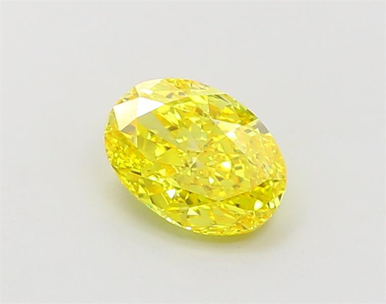 1.01 Ct. Fancy Vivid  Yellow Oval Lab Grown Diamond