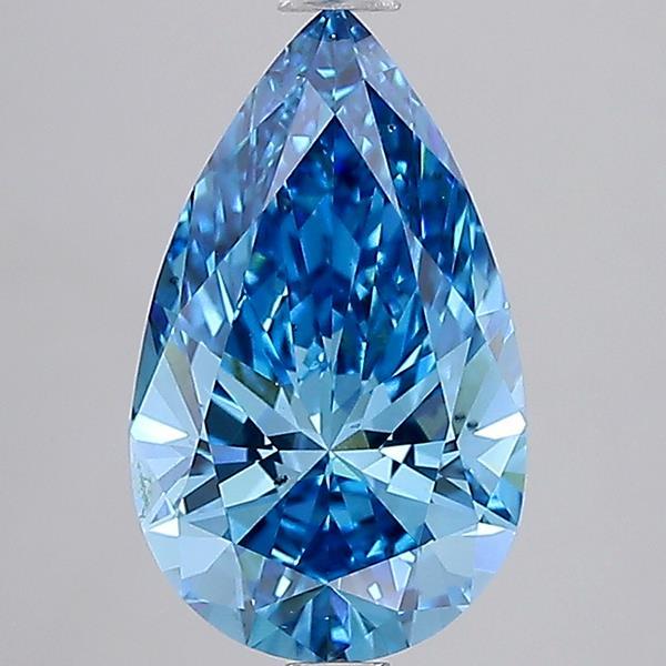 2.57 Ct. Fancy Vivid Blue Pear Lab Grown Diamond