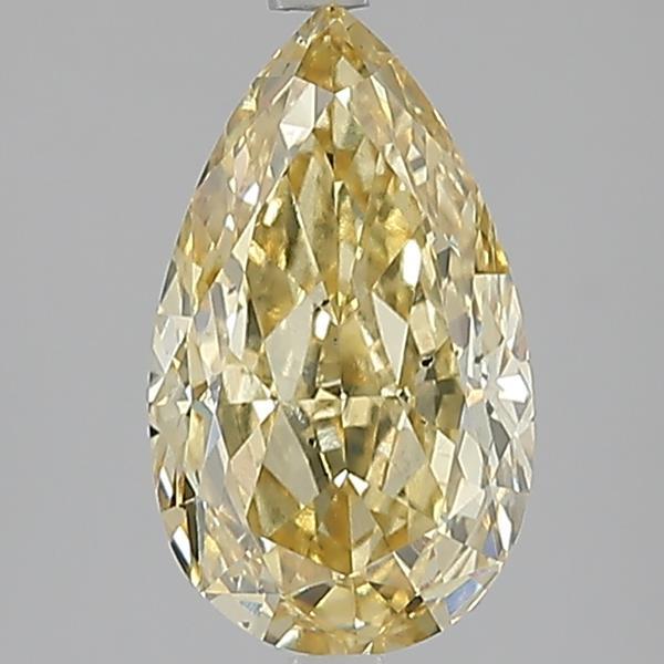 4.09 Ct. Fancy Intense  Yellow Pear Lab Grown Diamond