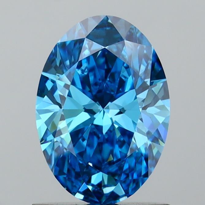1.03 Ct. Fancy Vivid Blue Oval Lab Grown Diamond