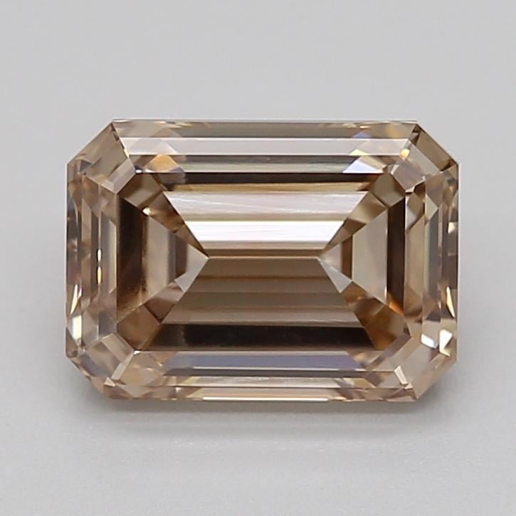 1.51 Ct. Very Light  Brown Emerald Lab Grown Diamond