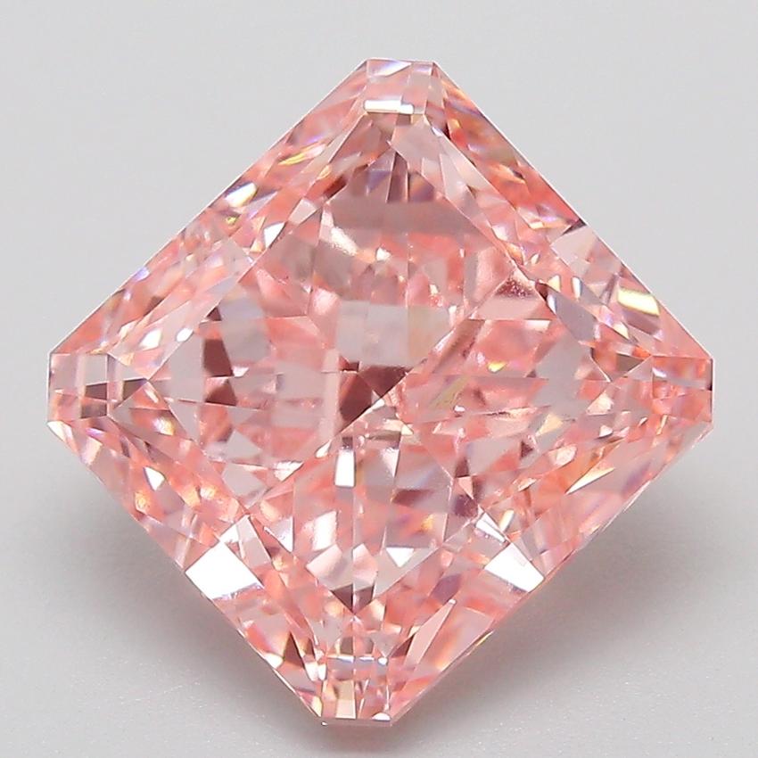 5.10 Ct. Fancy Vivid  Pink Radiant Lab Grown Diamond