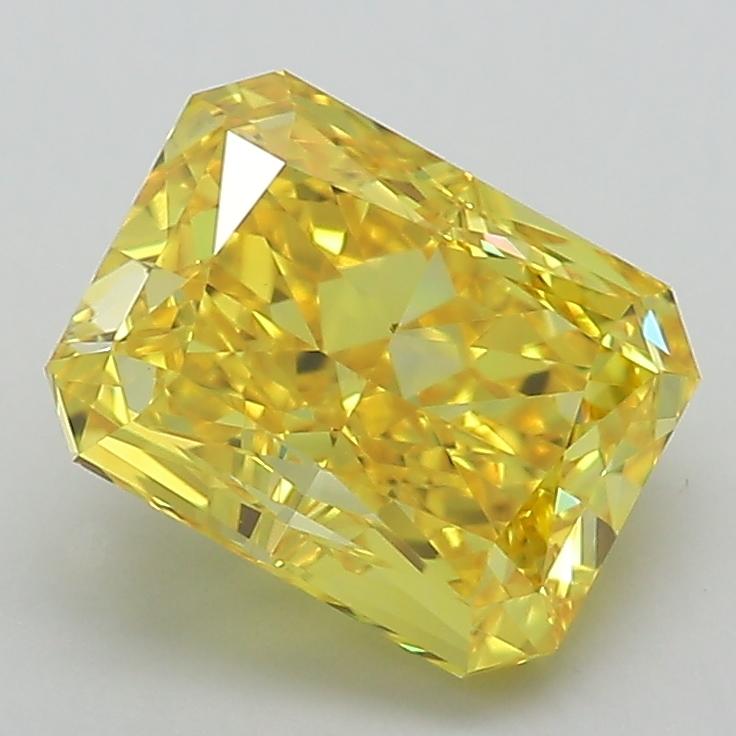 2.45 Ct. Fancy Vivid Yellow Radiant Lab Grown Diamond