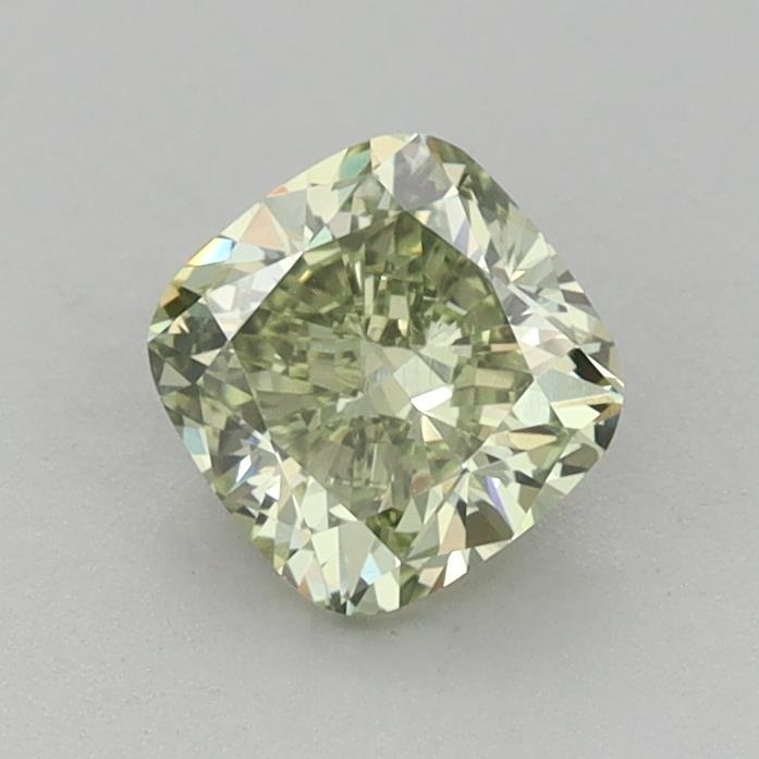 0.84 Ct. Fancy Vivid Green Cushion Lab Grown Diamond