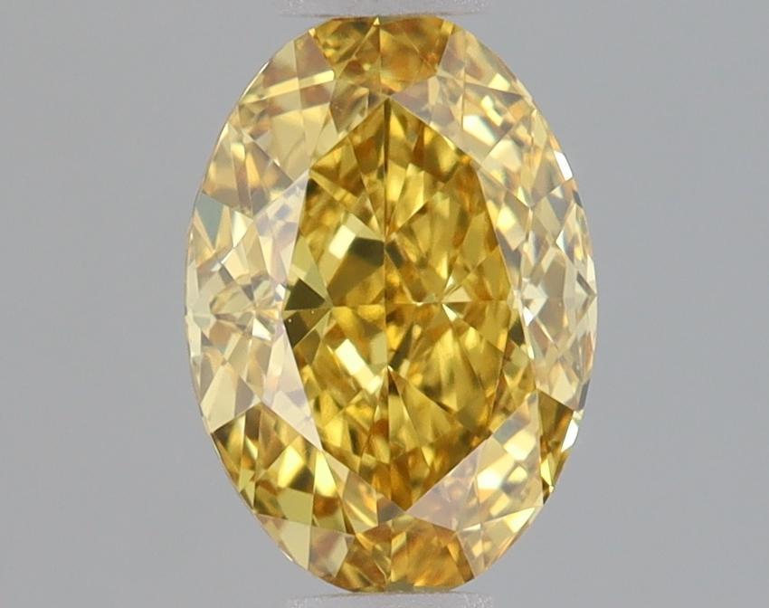 0.95 Ct. Fancy Vivid Yellow Oval Lab Grown Diamond