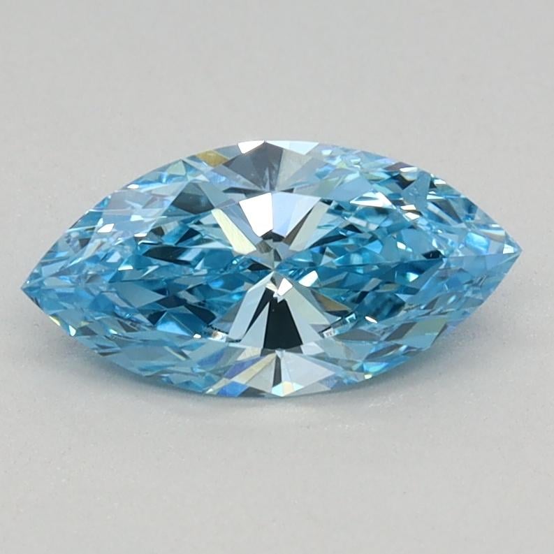 0.53 Ct. Fancy Vivid Blue Marquise Lab Grown Diamond