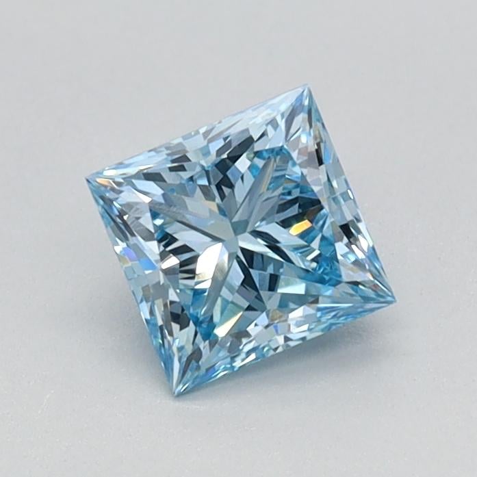 0.55 Ct. Fancy Vivid Blue Princess Lab Grown Diamond