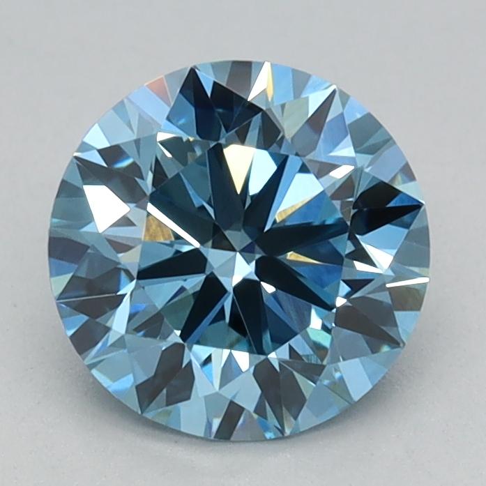 1.01 Ct. Fancy Vivid Blue Round Lab Grown Diamond