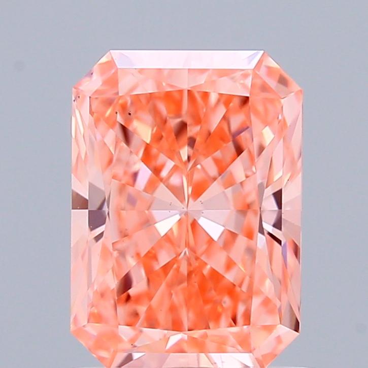 1.21 Ct. Fancy Vivid Pink Radiant Lab Grown Diamond