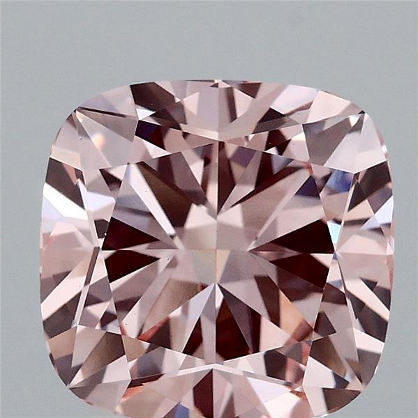 3.09 Ct. Fancy Intense Pink Cushion Lab Grown Diamond