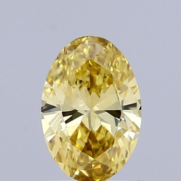 0.45 Ct. Fancy Intense Yellow Oval Lab Grown Diamond