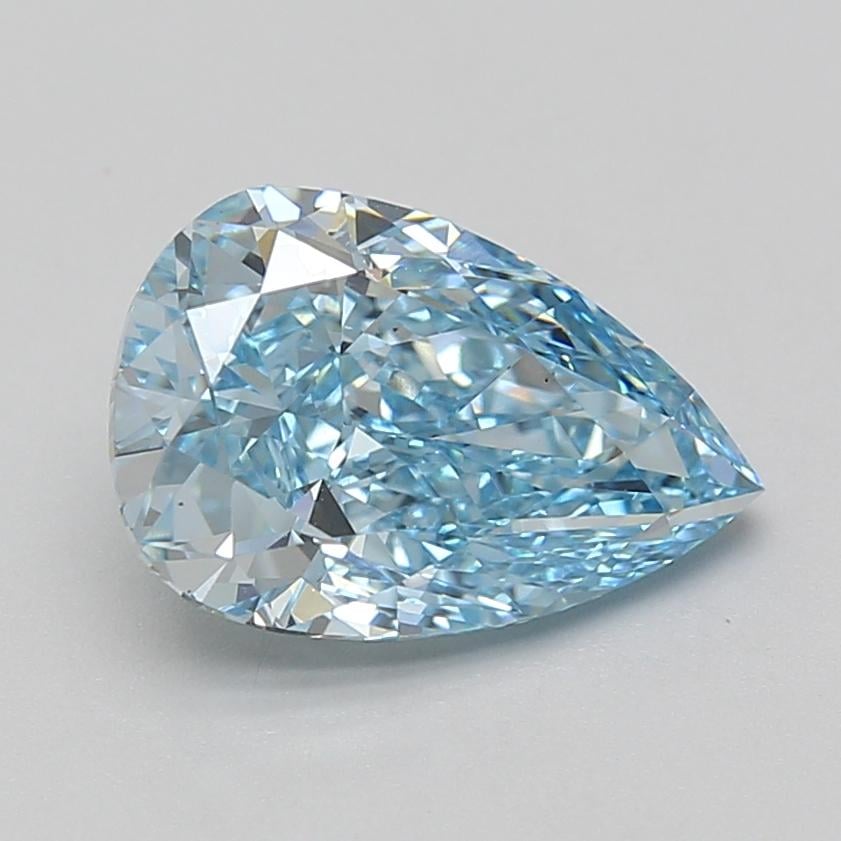 3.07 Ct. Fancy Vivid Blue Pear Lab Grown Diamond