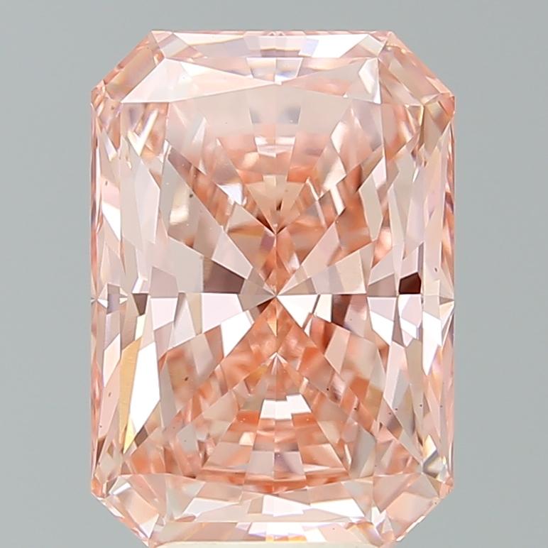 6.40 Ct. Fancy Vivid Pink Radiant Lab Grown Diamond