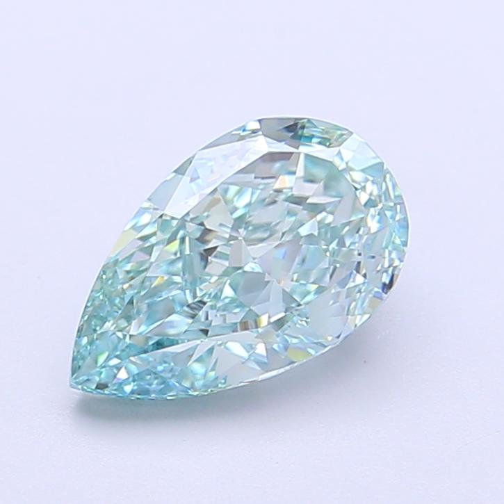1.60 Ct. Fancy Vivid  Green Pear Lab Grown Diamond