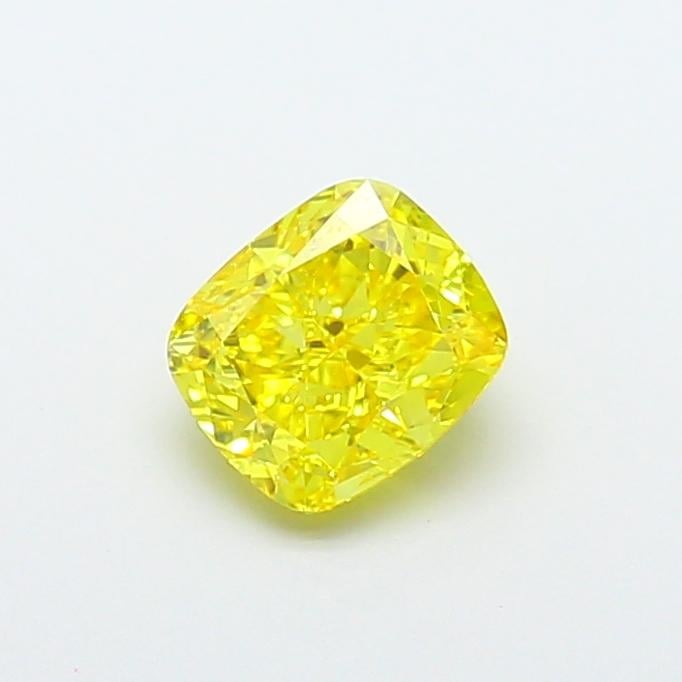 1.14 Ct. Fancy Vivid  Yellow Cushion Lab Grown Diamond