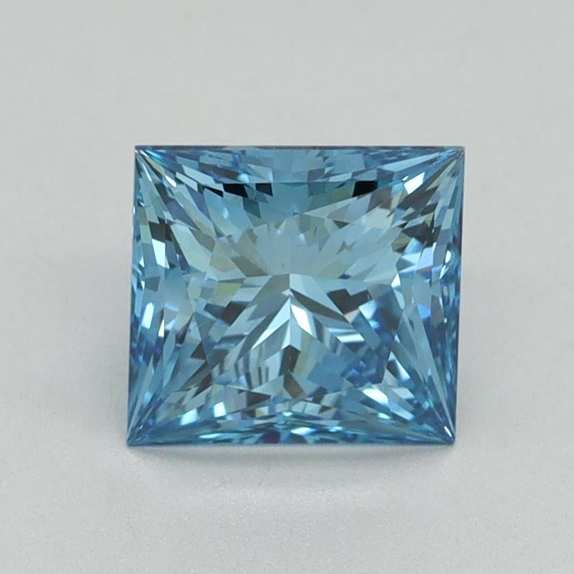 1.51 Ct. Fancy Vivid Blue Princess Lab Grown Diamond