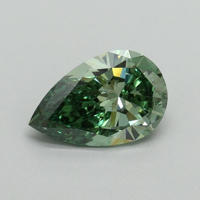 1.01 Ct. Fancy Vivid Pacific Green Pear Lab Grown Diamond