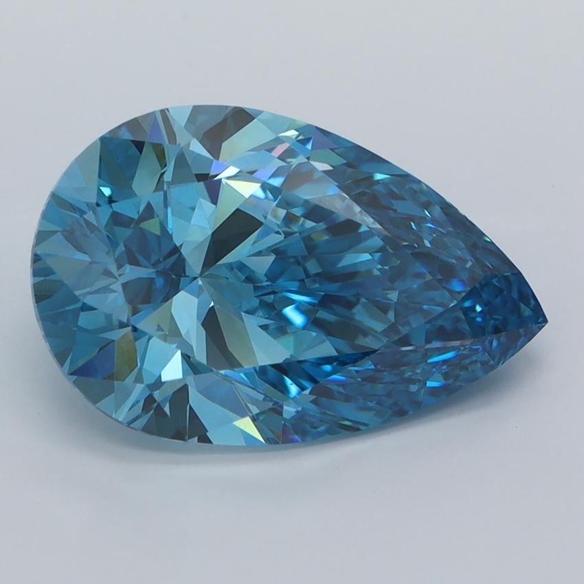4.00 Ct. Fancy Vivid  Blue Pear Lab Grown Diamond