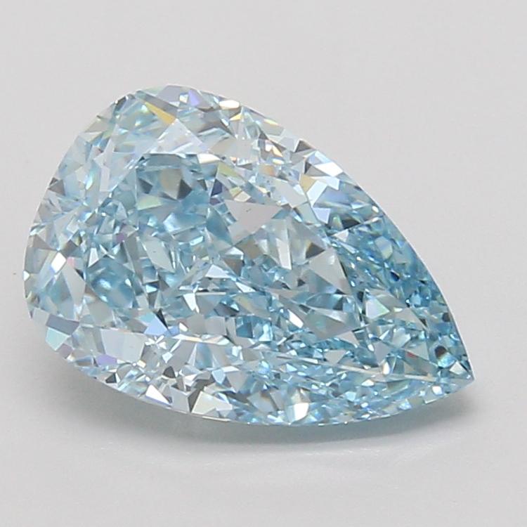 3.05 Ct. Fancy Vivid Blue Pear Lab Grown Diamond