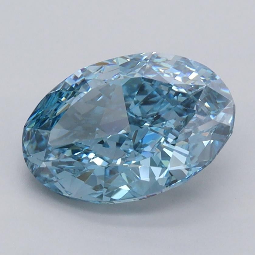 1.98 Ct. Fancy Vivid  Blue Oval Lab Grown Diamond