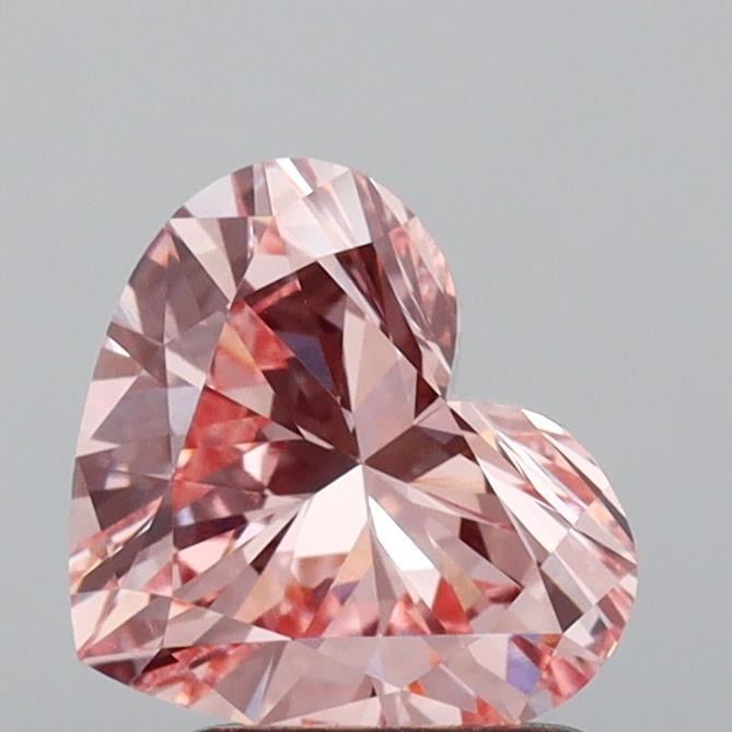 1.61 Ct. Fancy Vivid  Pink Heart Lab Grown Diamond