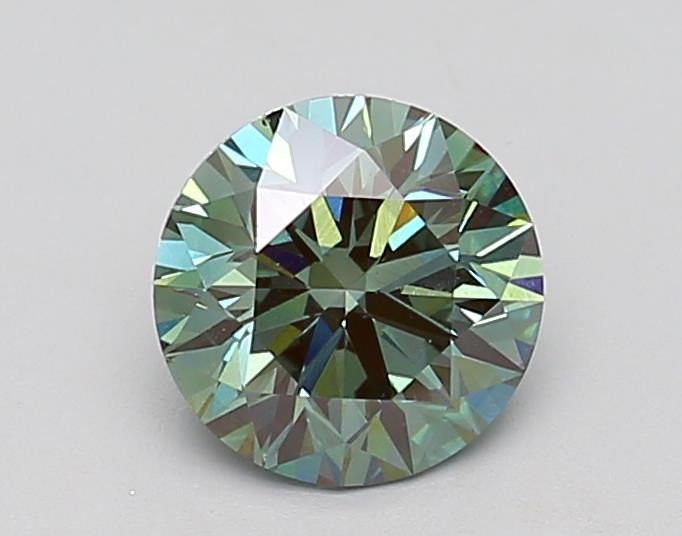 2.07 Ct. Fancy Vivid  Green Round Lab Grown Diamond