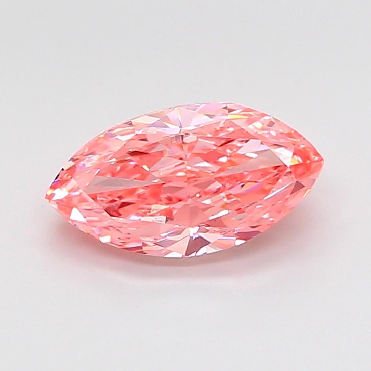 2.91 Ct. Fancy Vivid Pink Marquise Lab Grown Diamond