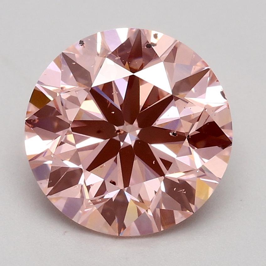 2.00 Ct. Fancy Intense Pink Round Lab Grown Diamond