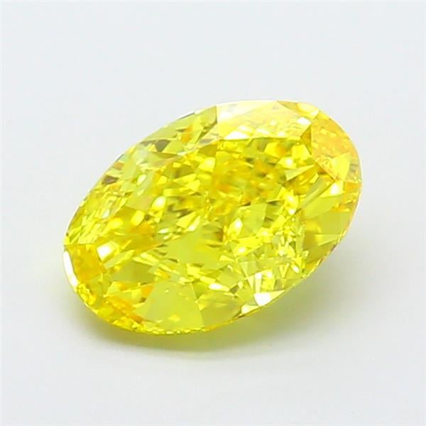 1.76 Ct. Fancy Vivid Yellow Oval Lab Grown Diamond
