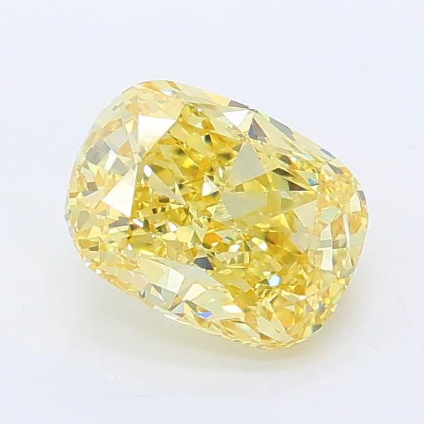 1.15 Ct. Fancy Intense Yellow Cushion Lab Grown Diamond