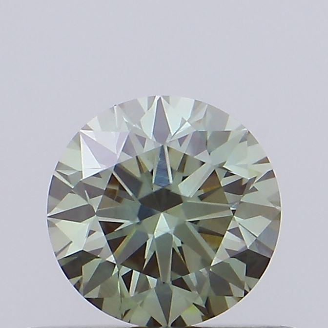 0.55 Ct. Fancy Vivid Green Round Lab Grown Diamond